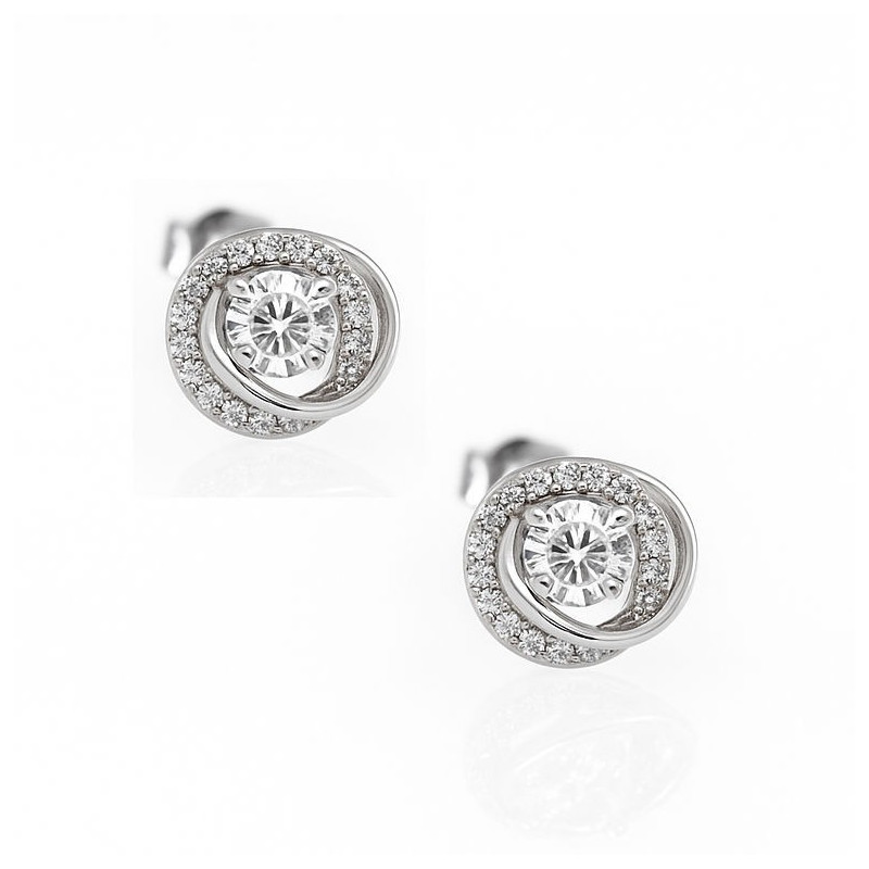 Σκουλαρίκια κύκλος από ασήμι 925 SILVENZA