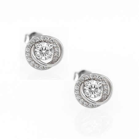 Σκουλαρίκια κύκλος από ασήμι 925 SILVENZA