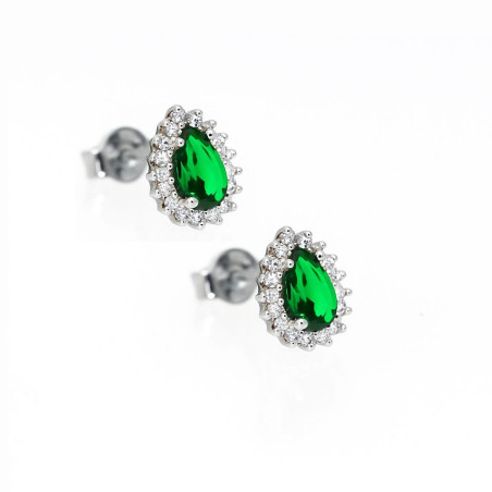 Σκουλαρίκια ροζέτα από ασήμι 925 SILVENZA