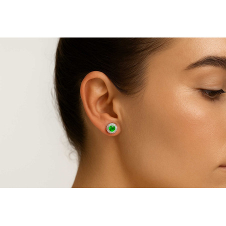 Σκουλαρίκια ροζέτα από ασήμι 925 SILVENZA