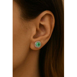 Σκουλαρίκια ροζέτα από ασήμι 925 SILVENZA