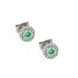 Σκουλαρίκια ροζέτα από ασήμι 925 SILVENZA