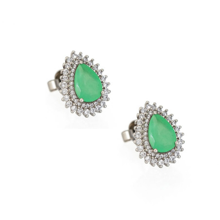 Σκουλαρίκια ροζέτα από ασήμι 925 SILVENZA