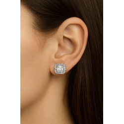 Σκουλαρίκια ροζέτα από ασήμι 925 SILVENZA