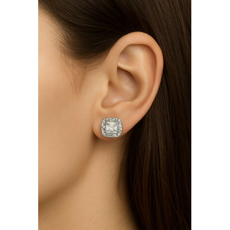 Σκουλαρίκια ροζέτα από ασήμι 925 SILVENZA