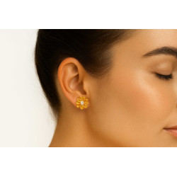 Σκουλαρίκια λουλούδι από ασήμι 925 SILVENZA