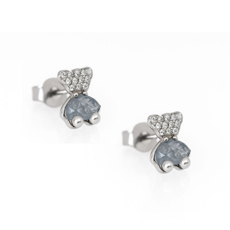 Σκουλαρίκια αρκουδάκι από ασήμι 925 SILVENZA