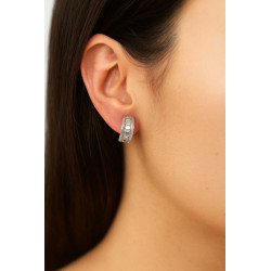 Σκουλαρίκια ροζέτα από ασήμι 925 SILVENZA