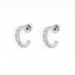 Σκουλαρίκια κίρκοι μικροί από ασήμι 925 SILVENZA