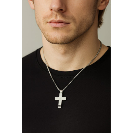 ανδρικός σταυρος από ανοξείδωτο ατσάλι