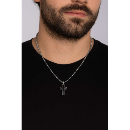 ανδρικός σταυρος από ανοξείδωτο ατσάλι