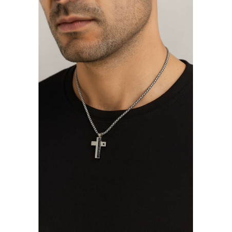 ανδρικός σταυρος από ανοξείδωτο ατσάλι