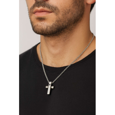 ανδρικός σταυρος από ανοξείδωτο ατσάλι