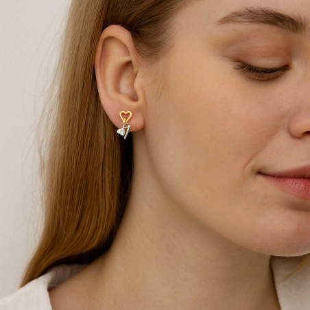 Σκουλαρίκια από Χρυσό 14 Καρατίων καρδούλα