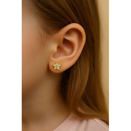 Σκουλαρίκια αστεράκι παιδικό Χρυσό απο 14 Καρατίων