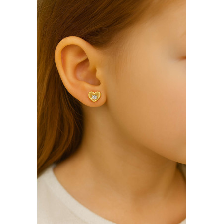 Σκουλαρίκια καρδούλα από Χρυσό 14 Καρατίων