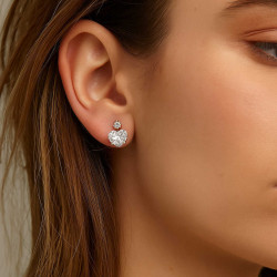 Σκουλαρίκια καρδούλα από Χρυσό 9 Καρατίων