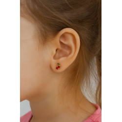 Σκουλαρίκια κερασάκια παιδικό Χρυσό απο 14 Καρατίων