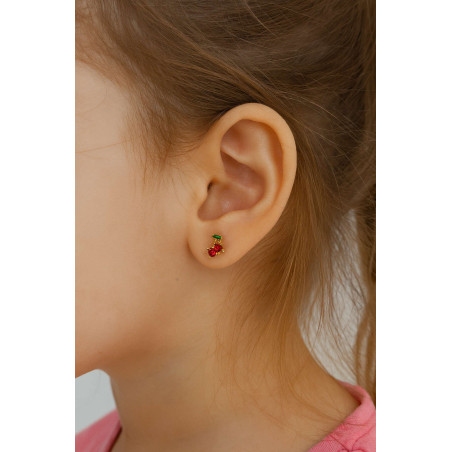 Σκουλαρίκια κερασάκια παιδικό Χρυσό απο 14 Καρατίων