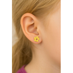 Σκουλαρίκια λουλουδάκι από Χρυσό 9 Καρατίων