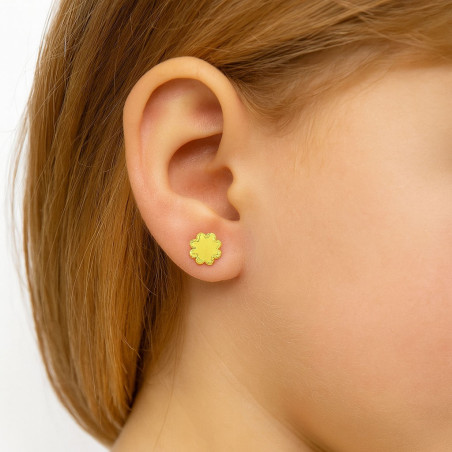 Σκουλαρίκια λουλουδάκι από Χρυσό 9 Καρατίων