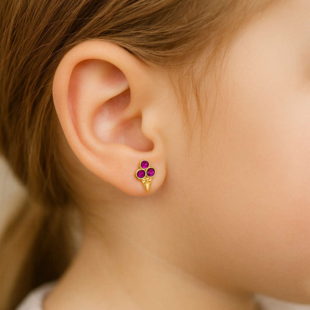 Σκουλαρίκια παγωτό παιδικό Χρυσό απο 14 Καρατίων