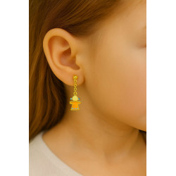 Σκουλαρίκια παιδικά  απο χρυσό 14 Καρατίων