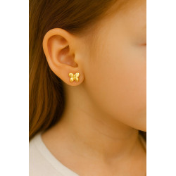 Σκουλαρίκια πεταλούδα από Χρυσό 14 Καρατίων