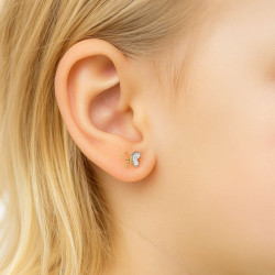 Σκουλαρίκια πεταλούδα από Χρυσό 14 Καρατίων