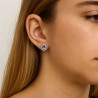 Σκουλαρίκια γυναικεία από λευκόχρυσο 9 Καρατίων