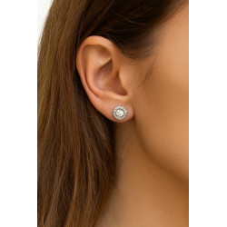 Σκουλαρίκια λευκόχρυσο απο 14 Καρατίων