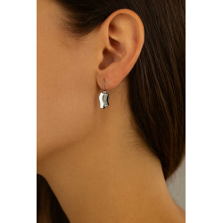 Σκουλαρίκια κρεμαστά από λευκόχρυσο 14 Καρατίων