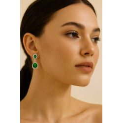 Σκουλαρίκια κρεμαστά από λευκόχρυσο 14 Καρατίων