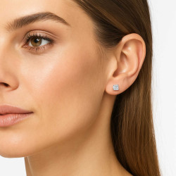 Σκουλαρίκια λευκόχρυσο απο 14 Καρατίων