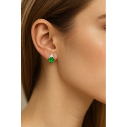 Σκουλαρίκια γυναικεία από λευκόχρυσο 9 Καρατίων