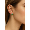 Σκουλαρίκια γυναικεία από λευκόχρυσο 9 Καρατίων