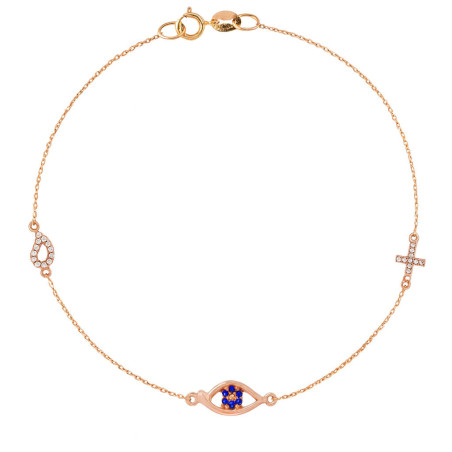 Βραχιολι ροζ χρυσός 9 καρατίων