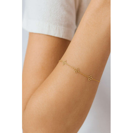 Βραχιολι χρυσός 14 καρατίων με λουλουδάκια