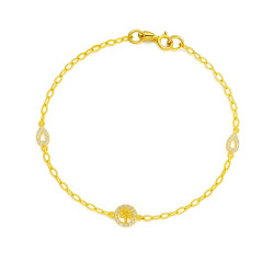 Βραχιόλι χρυσός 9 καρατίων με δέντρο της ζωής