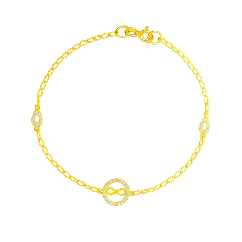 Βραχιόλι χρυσός 9 καρατίων με άπειρο