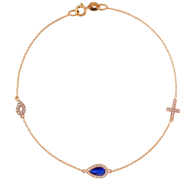 Βραχιολι ροζ χρυσός 9 καρατίων