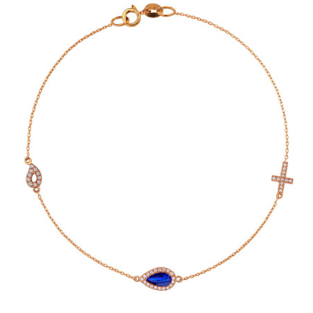 Βραχιολι ροζ χρυσός 9 καρατίων