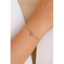 Βραχιολι ροζ χρυσός 9 καρατίων