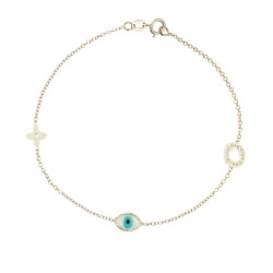 Βραχιόλι λευκόχρυσο 14 καρατίων