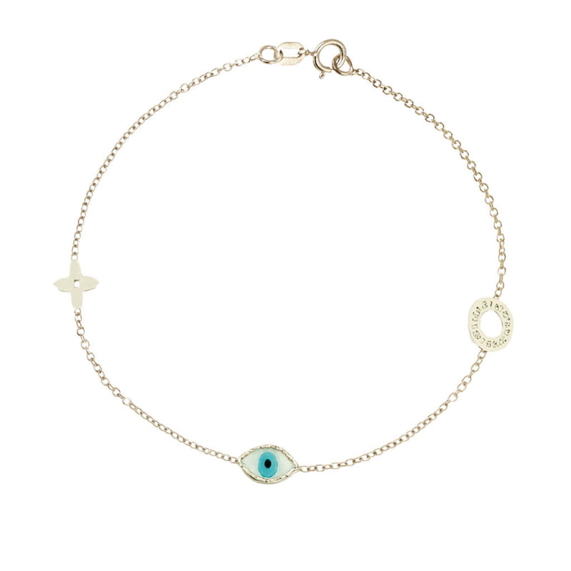 Βραχιόλι λευκόχρυσο 14 καρατίων