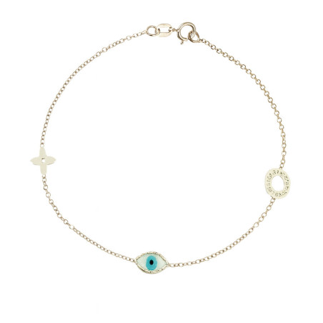 Βραχιόλι λευκόχρυσο 14 καρατίων