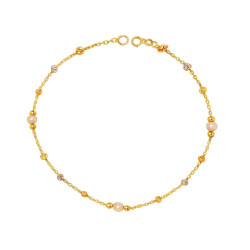 Βραχιόλι χρυσός 14 καρατίων με μαργαριτάρια