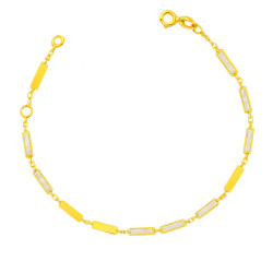 Βραχιόλι χρυσός 14 καρατίων με φίλντισι