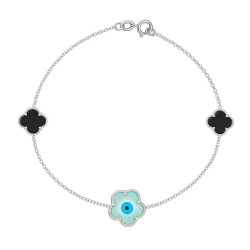 Βραχιόλι λευκόχρυσος 14 καρατίων