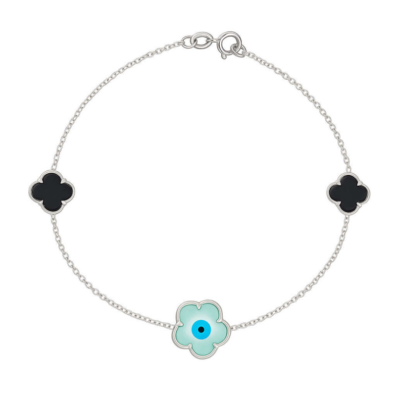 Βραχιόλι λευκόχρυσος 14 καρατίων